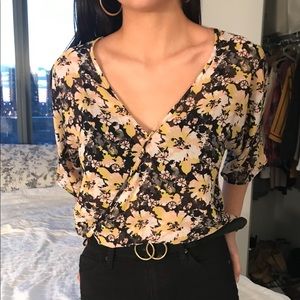 WAYF Floral Blouse